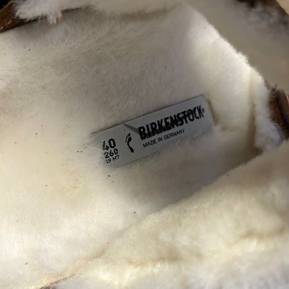 NWT Birkenstock Arizona Shearling Suede Leather Size 9 Mink Suede. - Picture 13 of 16